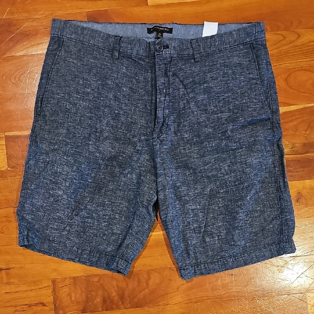 Banana Republic Grey Flat Front Shorts